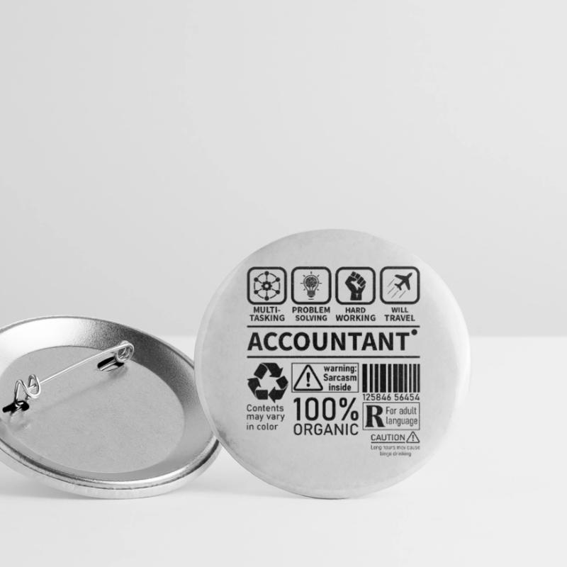 Accountant Multi Tasking Problem Solving Hard Work Buttons large 2.2''/56 mm (5-pack)