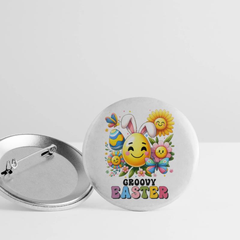 Easter Easter Bunny Easter Eve Easter Sunday Easter Egg Spring Buttons large 2.2''/56 mm (5-pack)