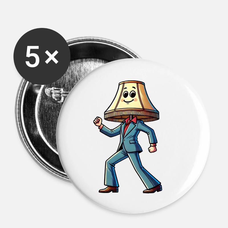 Saturday Night Lamp - Buttons large 2.2''/56 mm (5-pack) - white