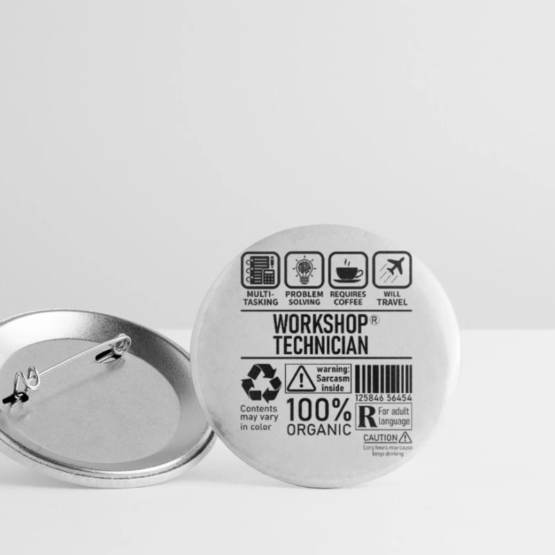 Workshop Technician multi tasking problem solving Buttons groß 56 mm (5er Pack)