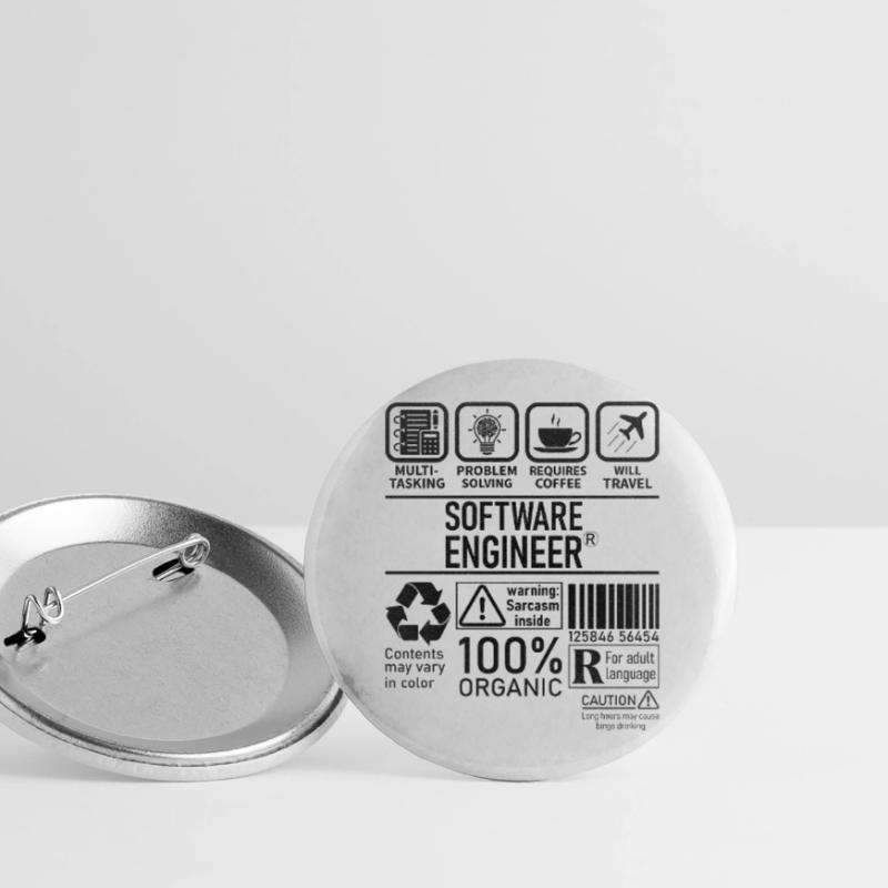 Software Engineer multi tasking problem solving Buttons groß 56 mm (5er Pack)