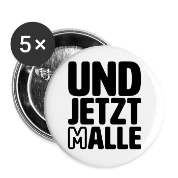 Und jetzt alle Malle - Buttons groß 56 mm (5er Pack) - Weiß - Vorne