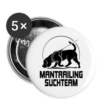 Mantrailing Recherche Team Chien Sport Chiens Wilsigns - Lot de 5 grands badges (56 mm) - blanc - Devant