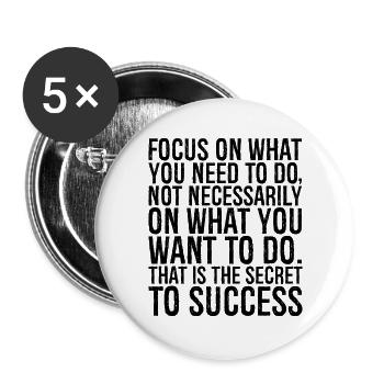 focus no what you need to do not necessarily on - Buttons large 2.2''/56 mm (5-pack) - white - Front