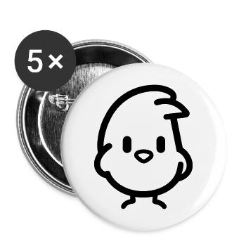 chick - Buttons large 2.2''/56 mm (5-pack) - white - Front