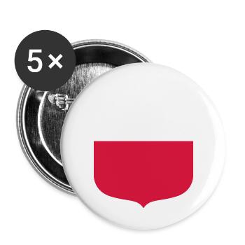 Pologne - Lot de 5 grands badges (56 mm) - blanc - Devant