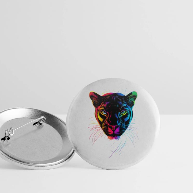 Panthère Léopard Grand Chat Mignon Gros Chat Panter Lot de 5 grands badges (56 mm)