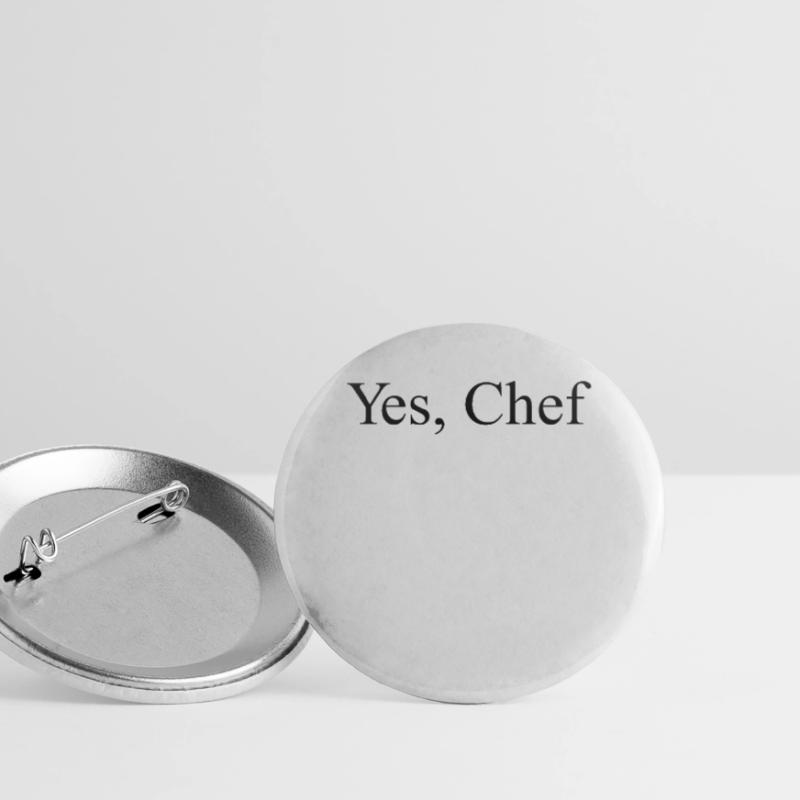 Yes Chef Funny Restaurant Kitchen Cooking Yes Chef Buttons large 2.2''/56 mm (5-pack)