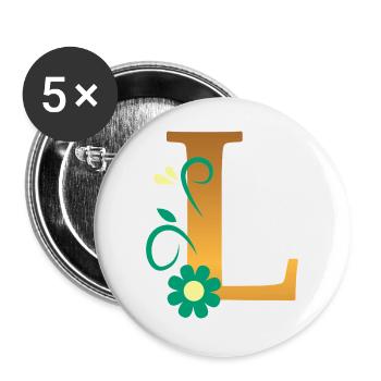 L - Buttons large 2.2''/56 mm (5-pack) - white - Front