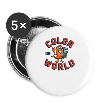 Color Our World : Lecture d’été rat de bibliothèque pour S - Lot de 5 grands badges (56 mm) - blanc - Devant