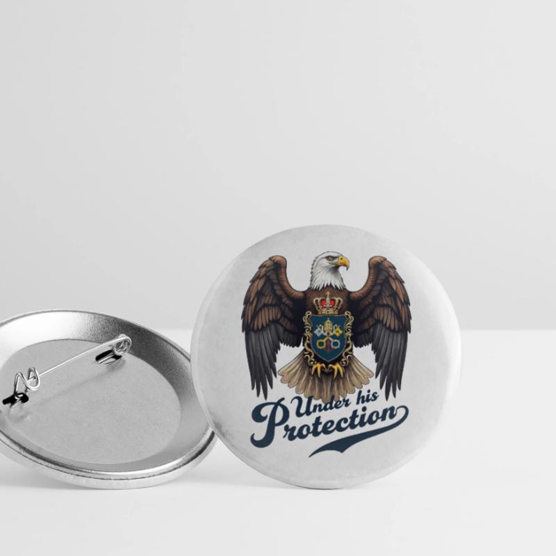 Eagle the Protector Buttons large 2.2''/56 mm (5-pack)
