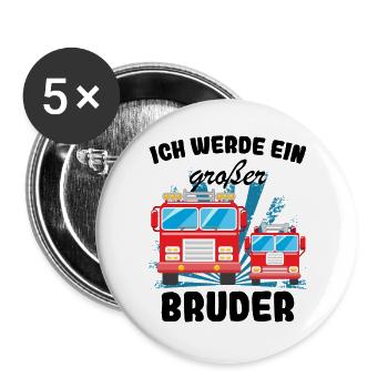 Announcing offspring | I'll be a big brother in 2027 - Buttons large 2.2''/56 mm (5-pack) - white - Front