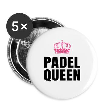 Padel Queen - Buttons large 2.2''/56 mm (5-pack) - white - Front