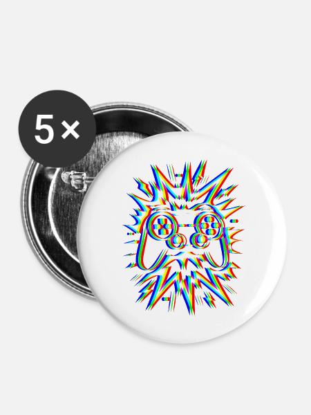 Glitch Controller – Gaming Explosion - Buttons groß 56 mm (5er Pack) - Weiß