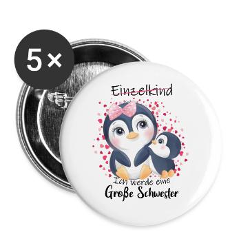 Announcing offspring I'm going to be a big sister in 2027 - Buttons large 2.2''/56 mm (5-pack) - white - Front