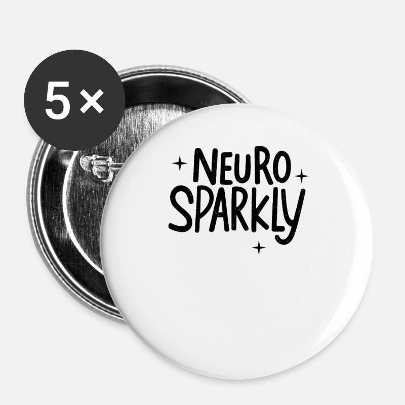 Nevrodiversitet Autisme Autisme - Stor pin 56 mm (5-er pakke) - hvit
