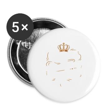 The Queen of Absolutely Everything - Buttons large 2.2''/56 mm (5-pack) - white - Front
