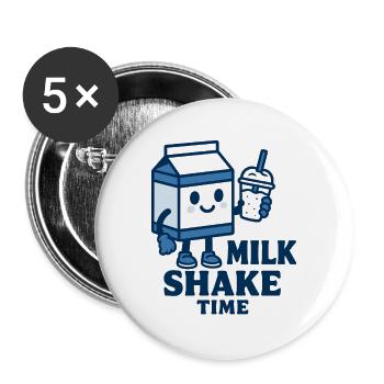Milk Shake - Buttons groß 56 mm (5er Pack) - Weiß - Vorne