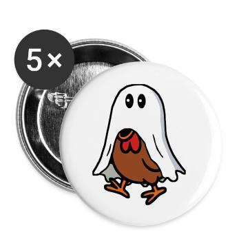 Chicken Ghost Ghost - Buttons large 2.2''/56 mm (5-pack) - white - Front