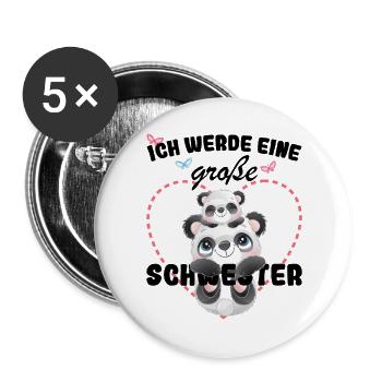 Announcing offspring I'm going to be a big sister in 2027 - Buttons large 2.2''/56 mm (5-pack) - white - Front
