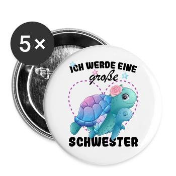Announcing offspring I'm going to be a big sister in 2027 - Buttons large 2.2''/56 mm (5-pack) - white - Front