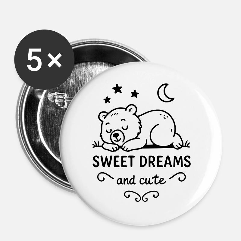 sweetdreams - Buttons large 2.2''/56 mm (5-pack) - white