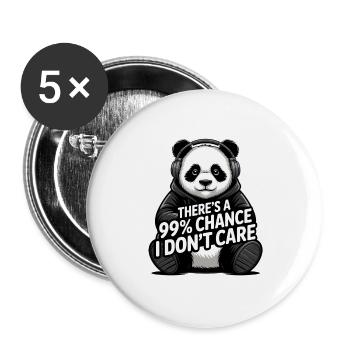 There Is a 99% Chance I Dont Care - Buttons large 2.2''/56 mm (5-pack) - white - Front