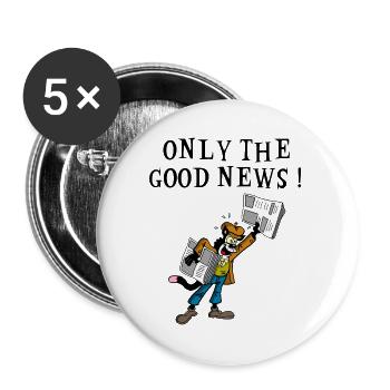 Chat zur Protokollübermittlung - Buttons groß 56 mm (5er Pack) - Weiß - Vorne