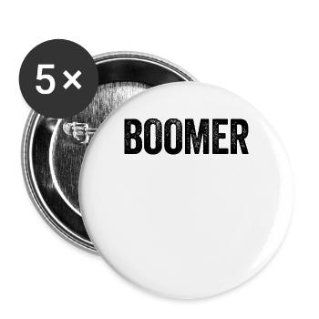 Boomer Vintage Baby Boomer Generation Stolzer Boom - Buttons groß 56 mm (5er Pack) - Weiß - Vorne