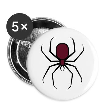 Spooky Halloween Creepy Goth Spider 3 - Buttons large 2.2''/56 mm (5-pack) - white - Front