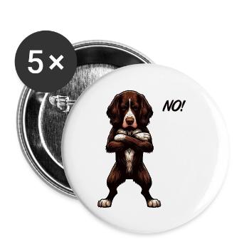 No Münsterländer Münsterländerbesitzer Münsterhund - Buttons groß 56 mm (5er Pack) - Weiß - Vorne