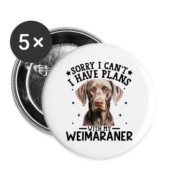 Portrait artistique du Labrador Retriever - Lot de 5 grands badges (56 mm) - blanc - Devant