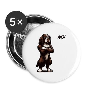 No Münsterländer Münsterländerbesitzer Münsterhund - Buttons groß 56 mm (5er Pack) - Weiß - Vorne