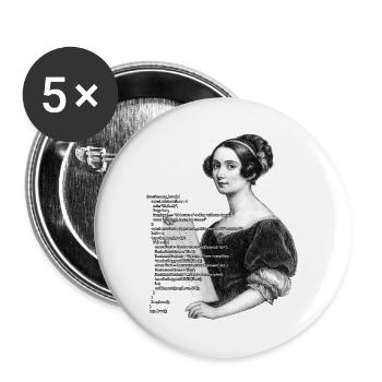 Ada Lovelace Peinture esthétique - Lot de 5 grands badges (56 mm) - blanc - Devant