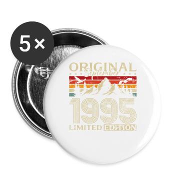 30ème Anniversaire Millésime Septembre Millésime 1995 - Lot de 5 grands badges (56 mm) - blanc - Devant