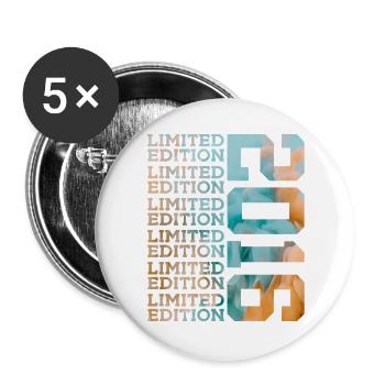 LIMITED EDITION 2016 10 YEARS 10TH BIRTHDAY - Buttons large 2.2''/56 mm (5-pack) - white - Front