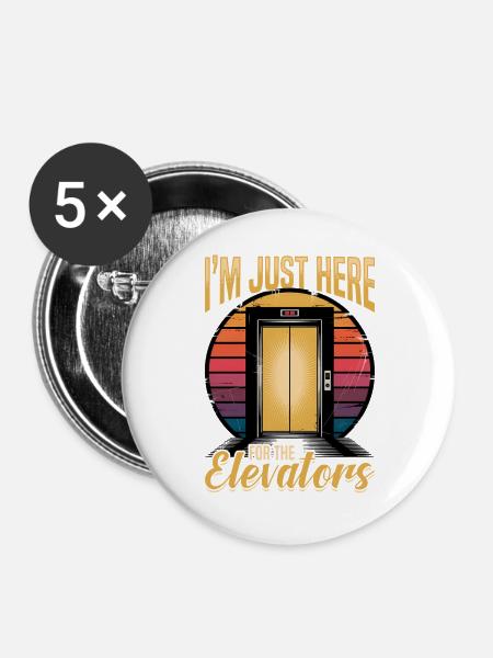 Elevator toddler & kids - Buttons groß 56 mm (5er Pack) - Weiß