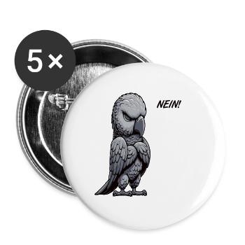 No African Grey Parrot Parrot Owner Bird - Buttons large 2.2''/56 mm (5-pack) - white - Front