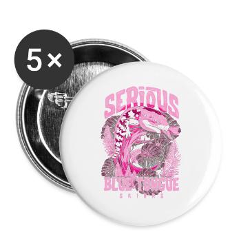 Ernsthaft über Blauzungenskinke Reptilienhalter - Buttons groß 56 mm (5er Pack) - Weiß - Vorne
