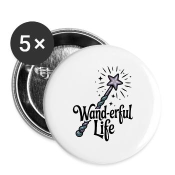 Wand-erful Life - Buttons large 2.2''/56 mm (5-pack) - white - Front