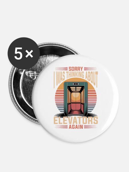 Elevator toddler & kids - Buttons groß 56 mm (5er Pack) - Weiß