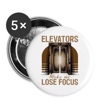 Elevator toddler & kids - Buttons large 2.2''/56 mm (5-pack) - white - Front