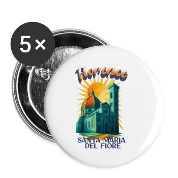 Florence - Santa Maria del Fiore vintage shirt - Buttons large 2.2''/56 mm (5-pack) - white - Front
