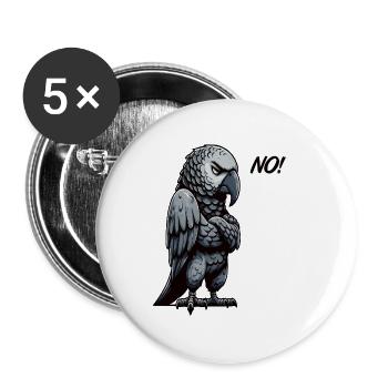 No African Grey Parrot Parrot Owner Parrots - Buttons large 2.2''/56 mm (5-pack) - white - Front