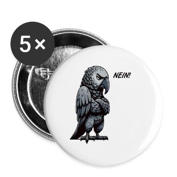 No African Grey Parrot Parrot Owner Bird - Buttons large 2.2''/56 mm (5-pack) - white - Front
