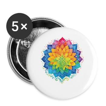 Affirmation de pleine conscience Résilience émotionnelle - Lot de 5 grands badges (56 mm) - blanc - Devant