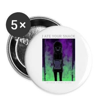 Gruseliges Anime Phonk I Ate Your Snack - Buttons groß 56 mm (5er Pack) - Weiß - Vorne