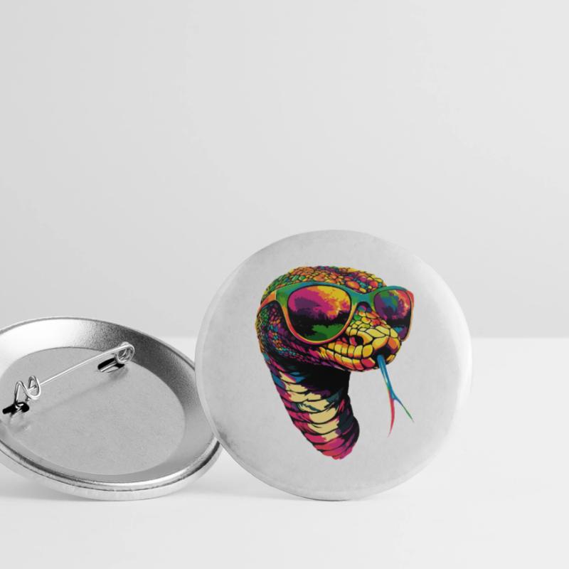 snake, python, cobra, rattlesnake, snakes Buttons large 2.2''/56 mm (5-pack)