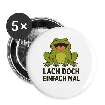 Laughing frog funny saying animals design - Buttons large 2.2''/56 mm (5-pack) - white - Front