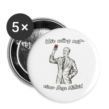 Illustration de slogan publicitaire rétro - Lot de 5 grands badges (56 mm) - blanc - Devant